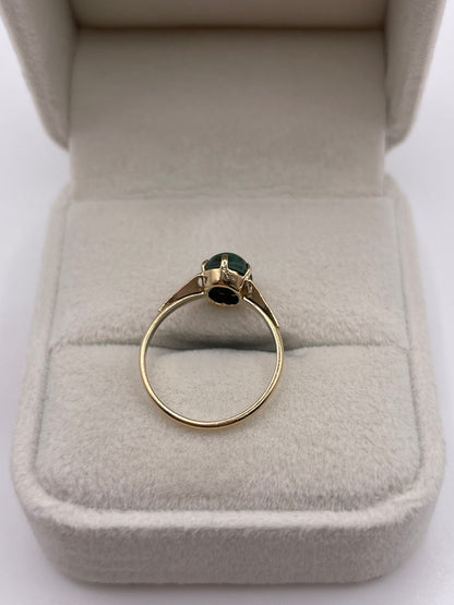 9ct gold bloodstone ring