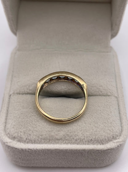 9ct gold blue topaz ring