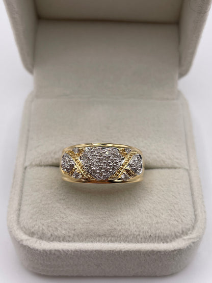 18ct gold diamond cluster ring