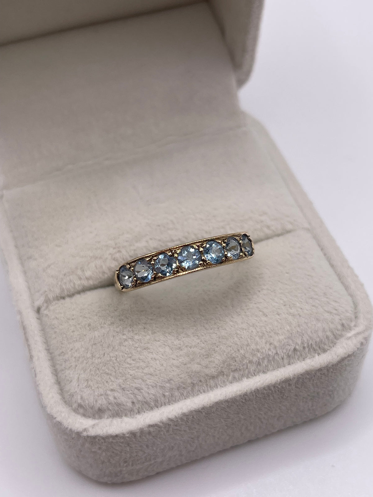 9ct gold blue topaz ring
