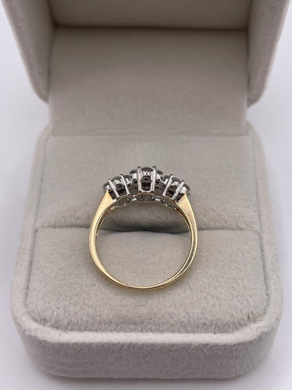 9ct gold diamond cluster ring