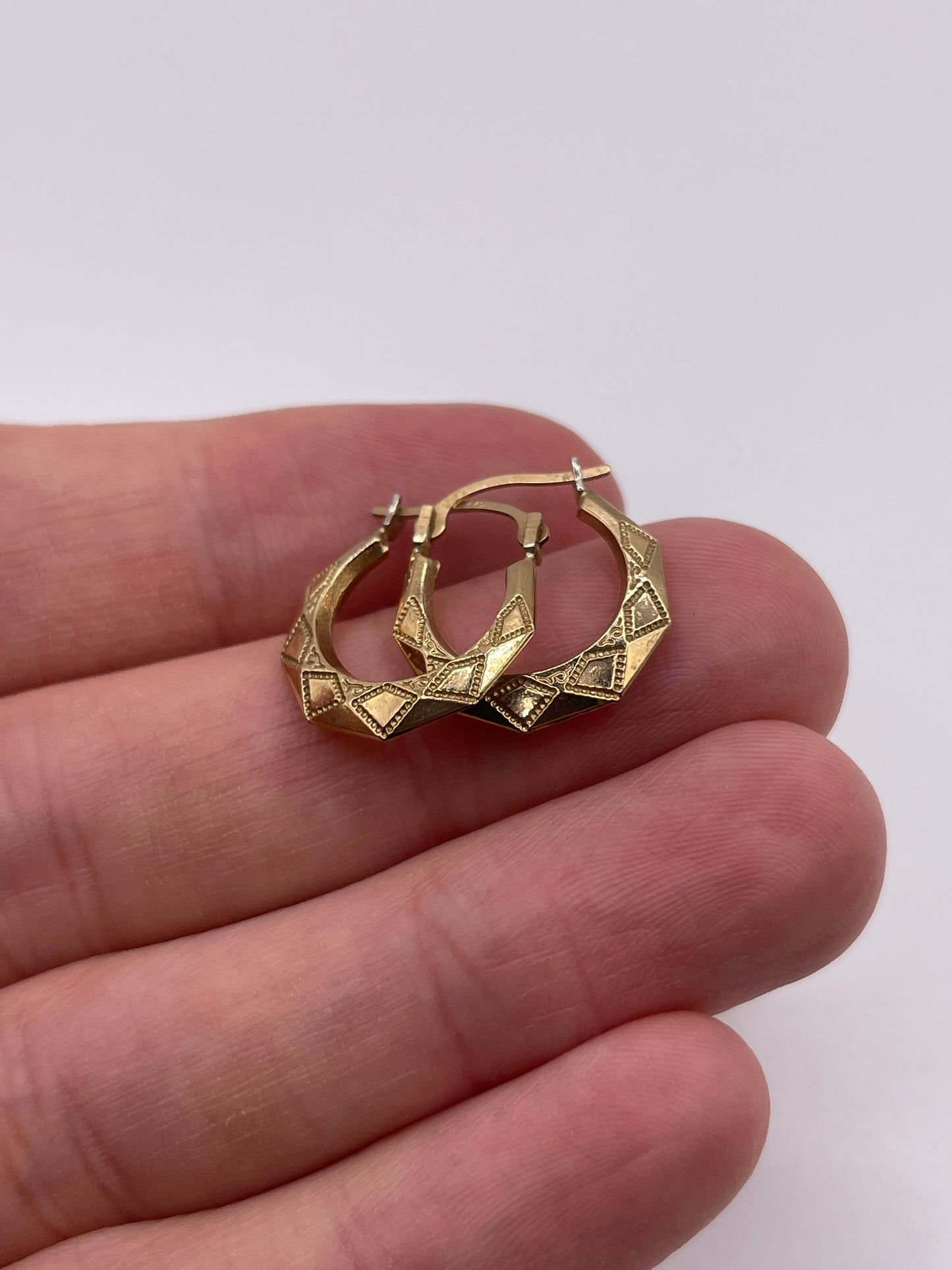 9ct gold creole earrings