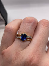 Load image into Gallery viewer, 9ct gold kyanite and diamond ring
