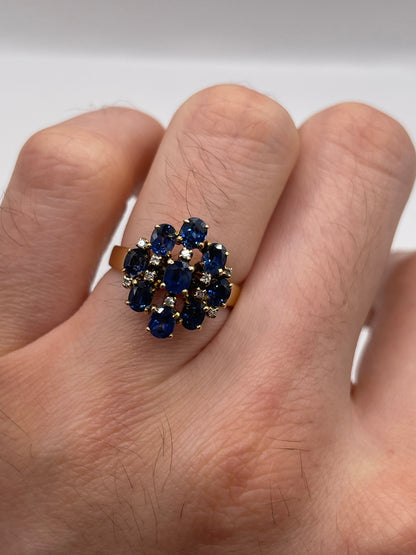 14ct gold sapphire and diamond ring