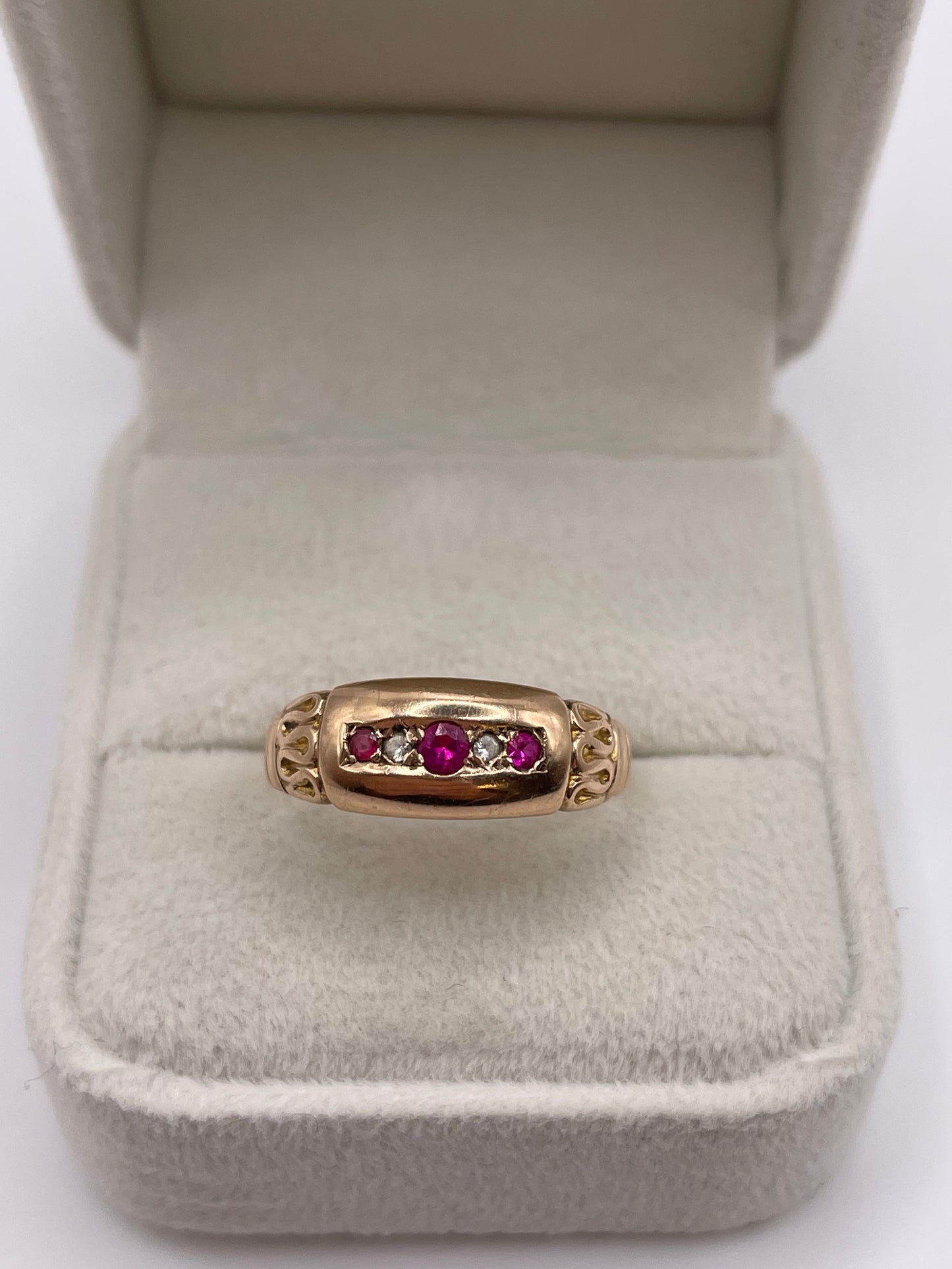 9ct rose gold paste ring