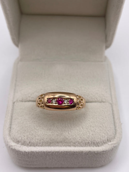 9ct rose gold paste ring