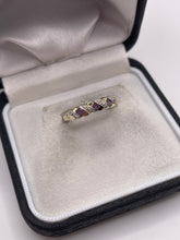 Load image into Gallery viewer, 9ct gold amethyst and diamond ring
