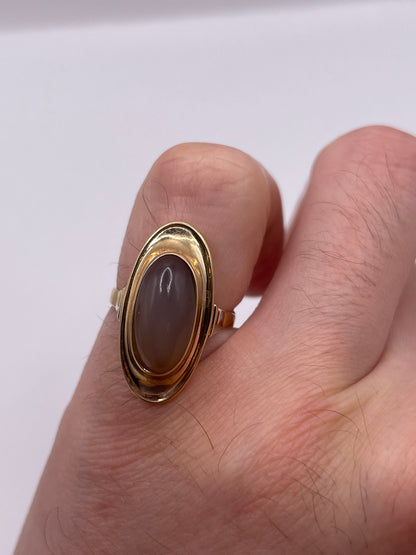 9ct gold agate ring