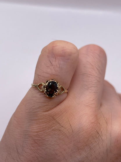 9ct gold Smokey quartz ring