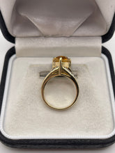 Load image into Gallery viewer, 9ct gold citrine and diamond ring
