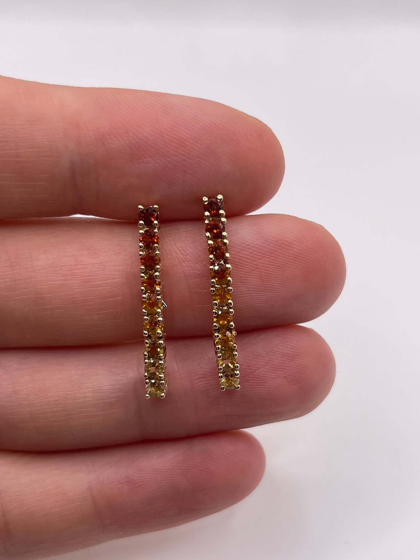 9ct gold citrine earrings