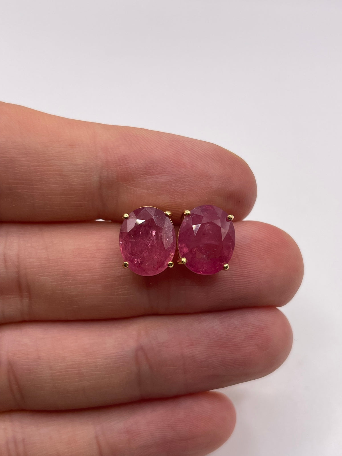 18ct gold ruby earrings