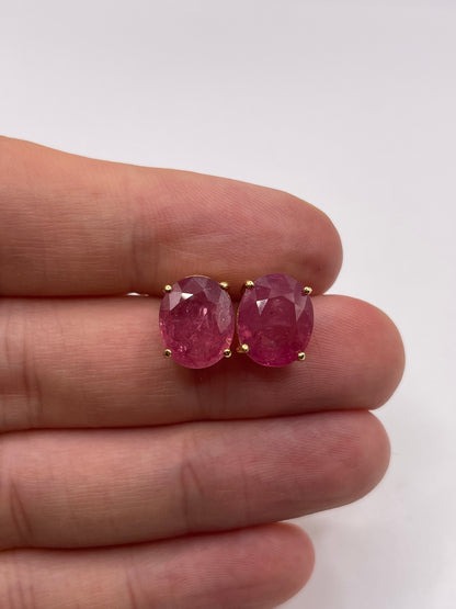 18ct gold ruby earrings
