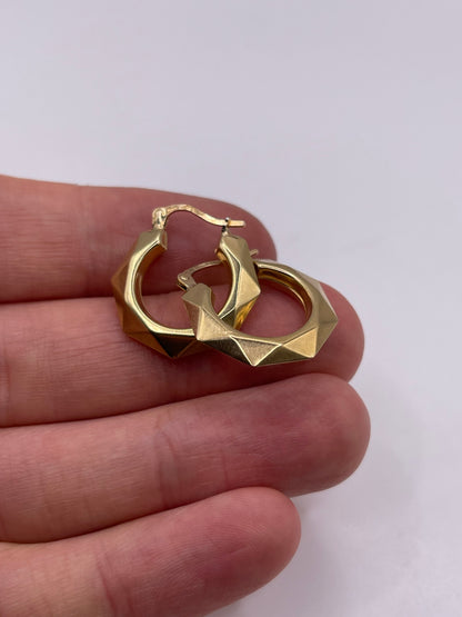 9ct gold creole earrings
