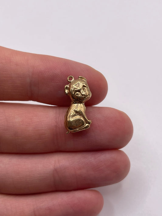 9ct gold dog charm