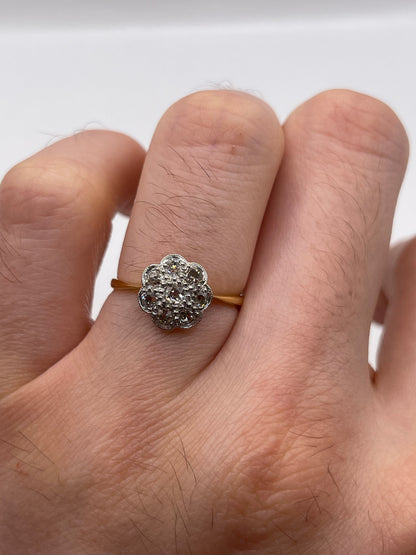 18ct gold platinum diamond ring