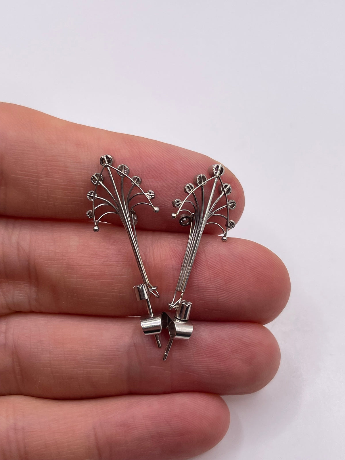 Platinum diamond earrings