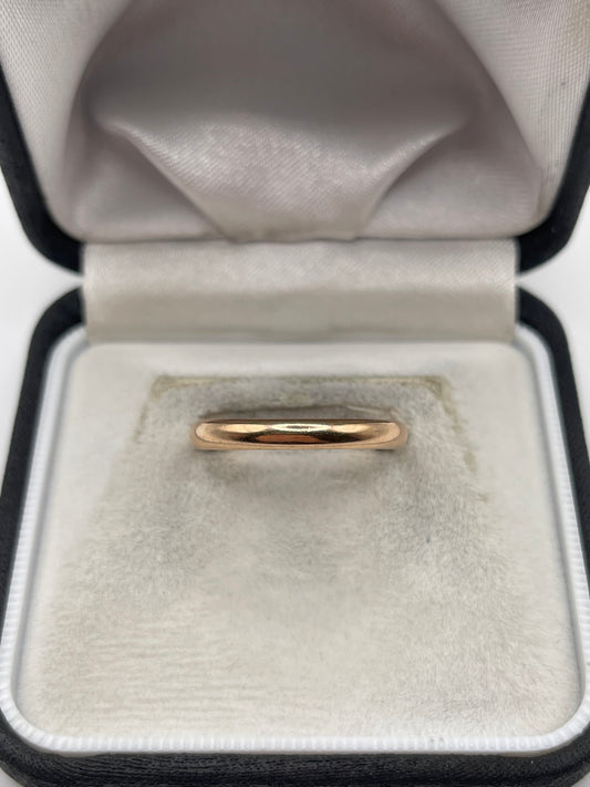 9ct rose gold band