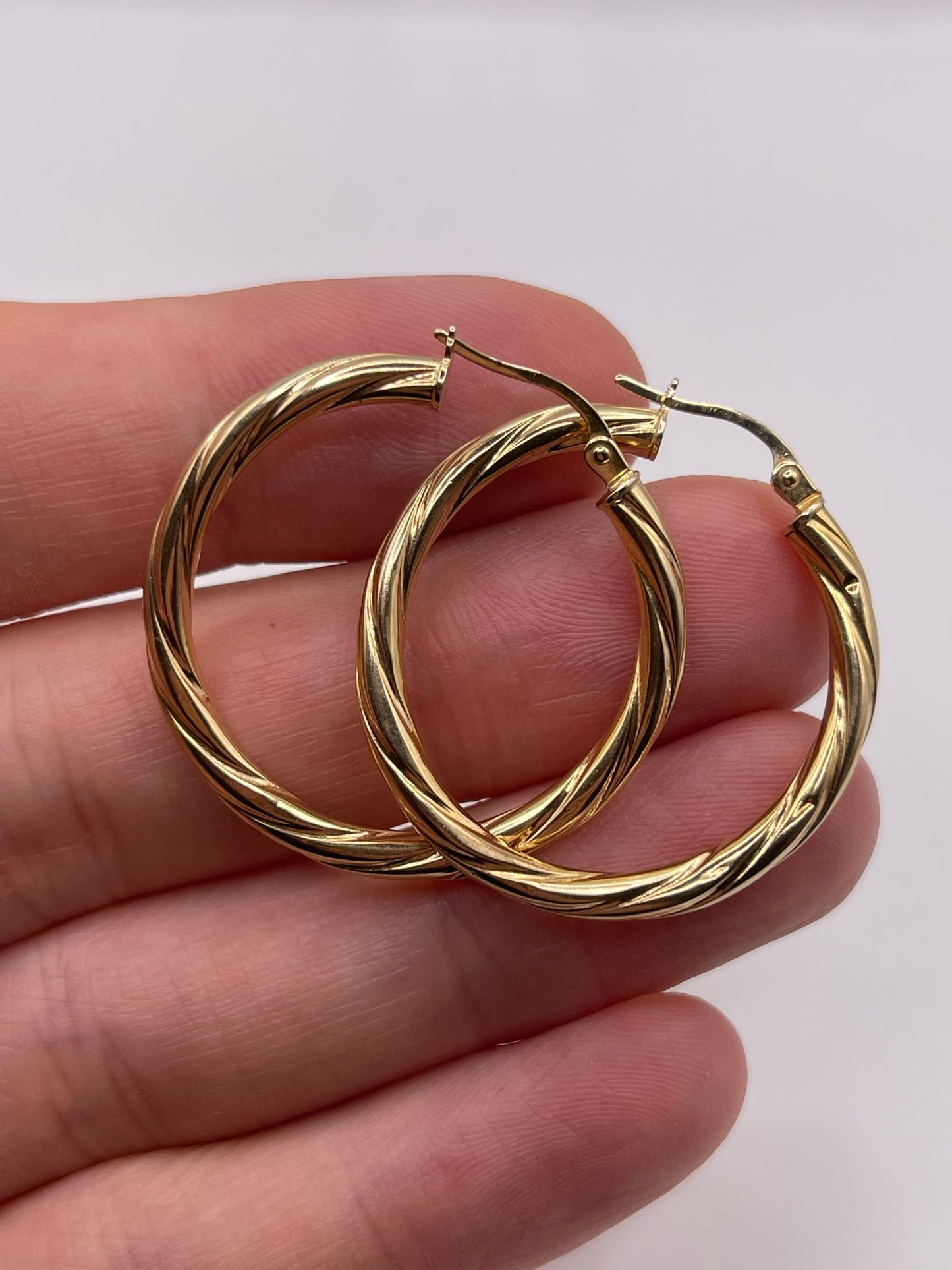 9ct gold creole earrings