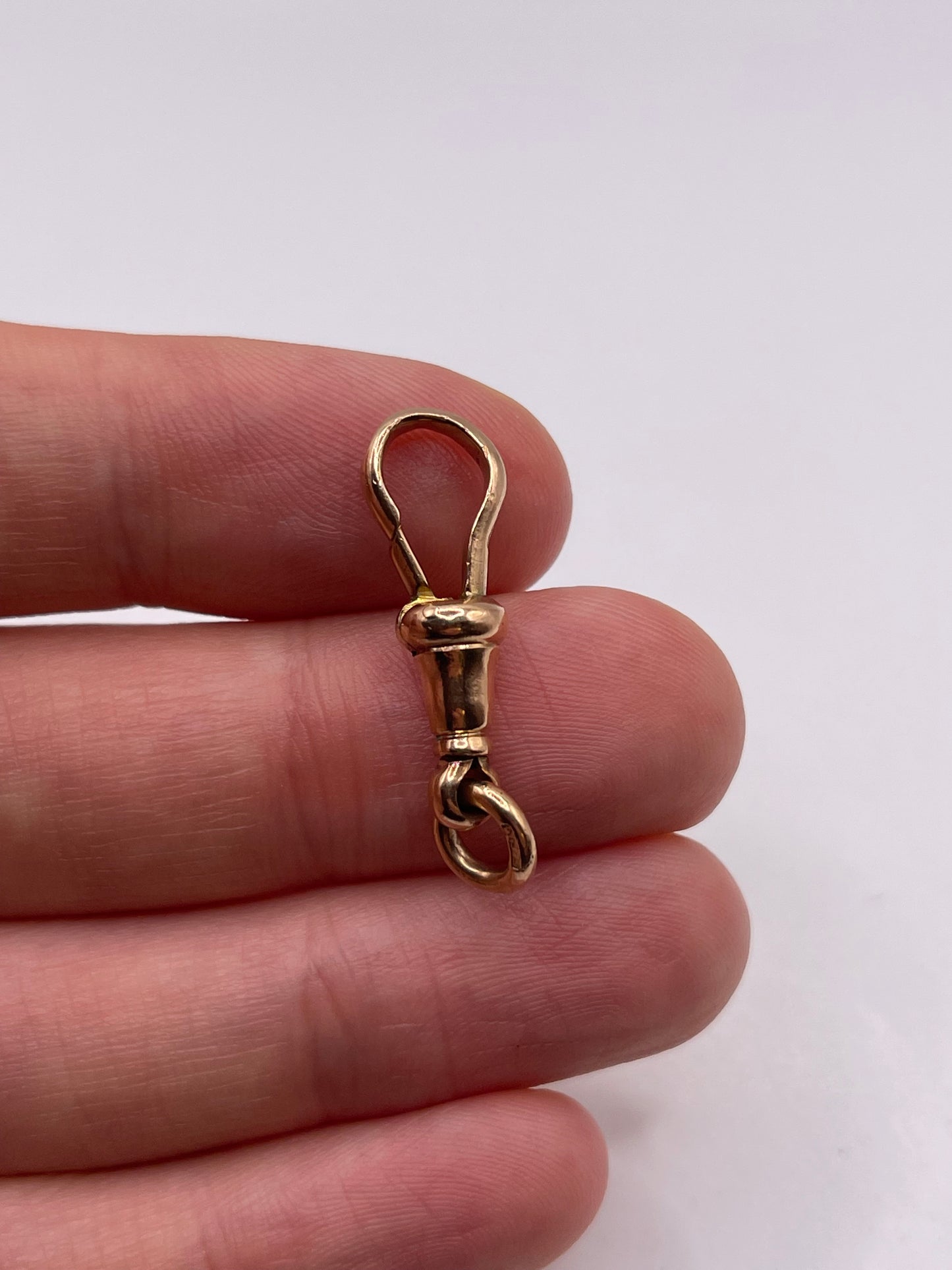 9ct rose gold dog clip 3