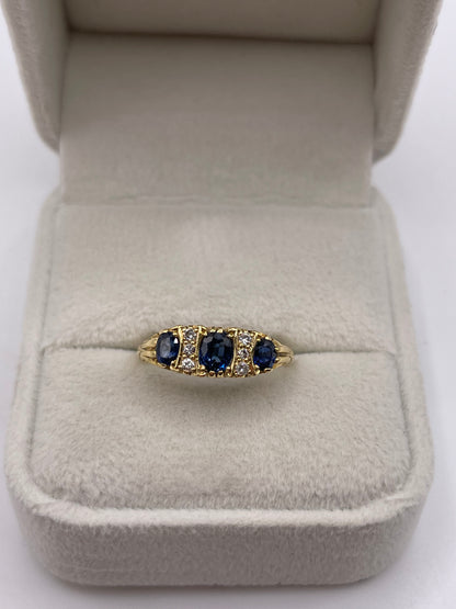 18ct gold sapphire and diamond ring