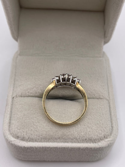 9ct gold ruby and diamond ring