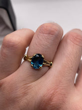 Load image into Gallery viewer, 9ct gold blue topaz ring
