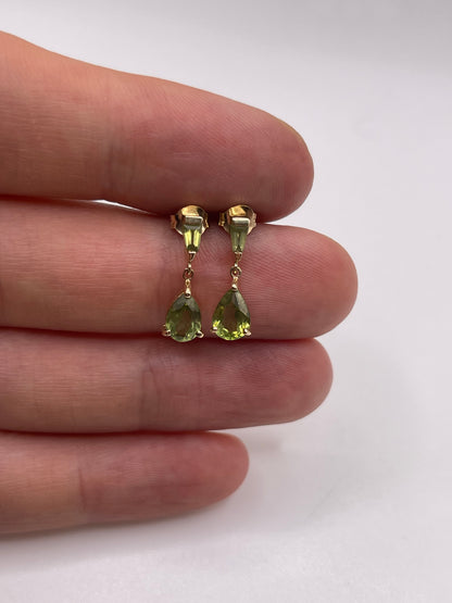 9ct gold quartz earrings