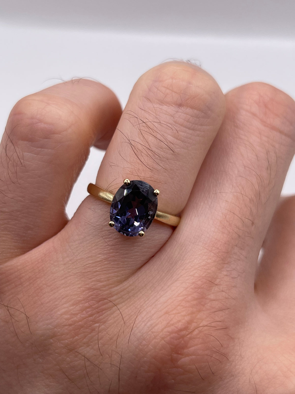 9ct gold iolite ring