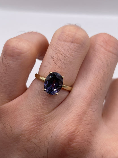 9ct gold iolite ring