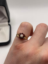 Load image into Gallery viewer, 9ct garnet and opal ring
