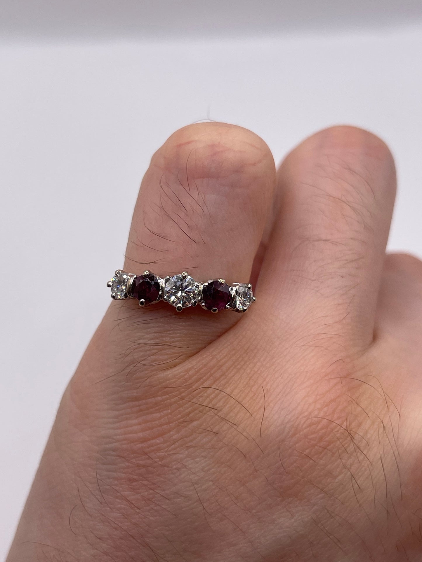 18ct gold ruby and diamond ring