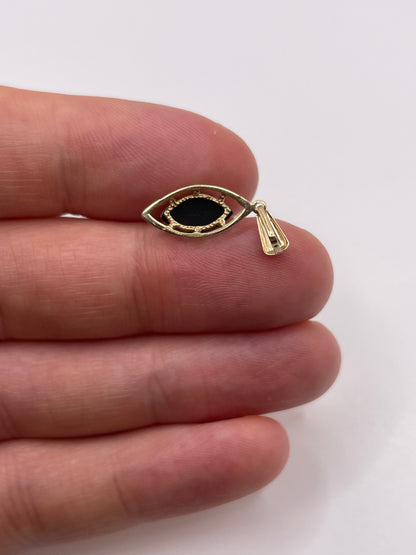 9ct gold black opal triplet pendant