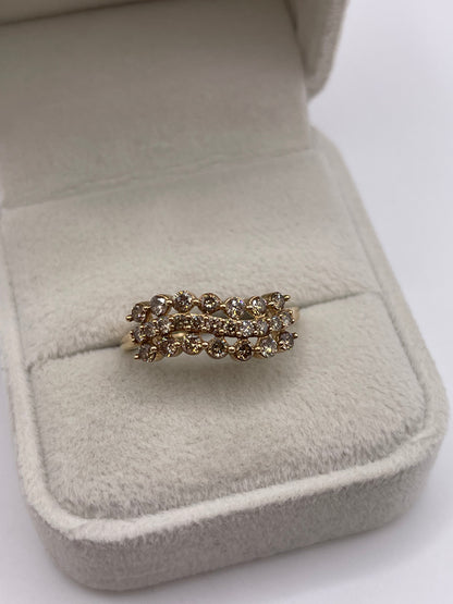 9ct gold diamond cluster ring