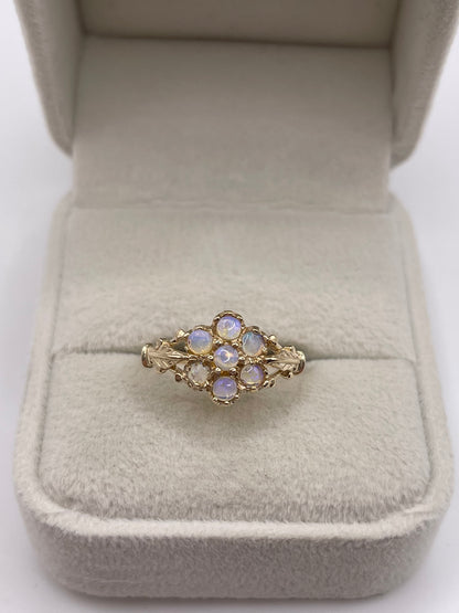 9ct gold opal cluster ring