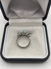 Load image into Gallery viewer, Silver blue topaz ring
