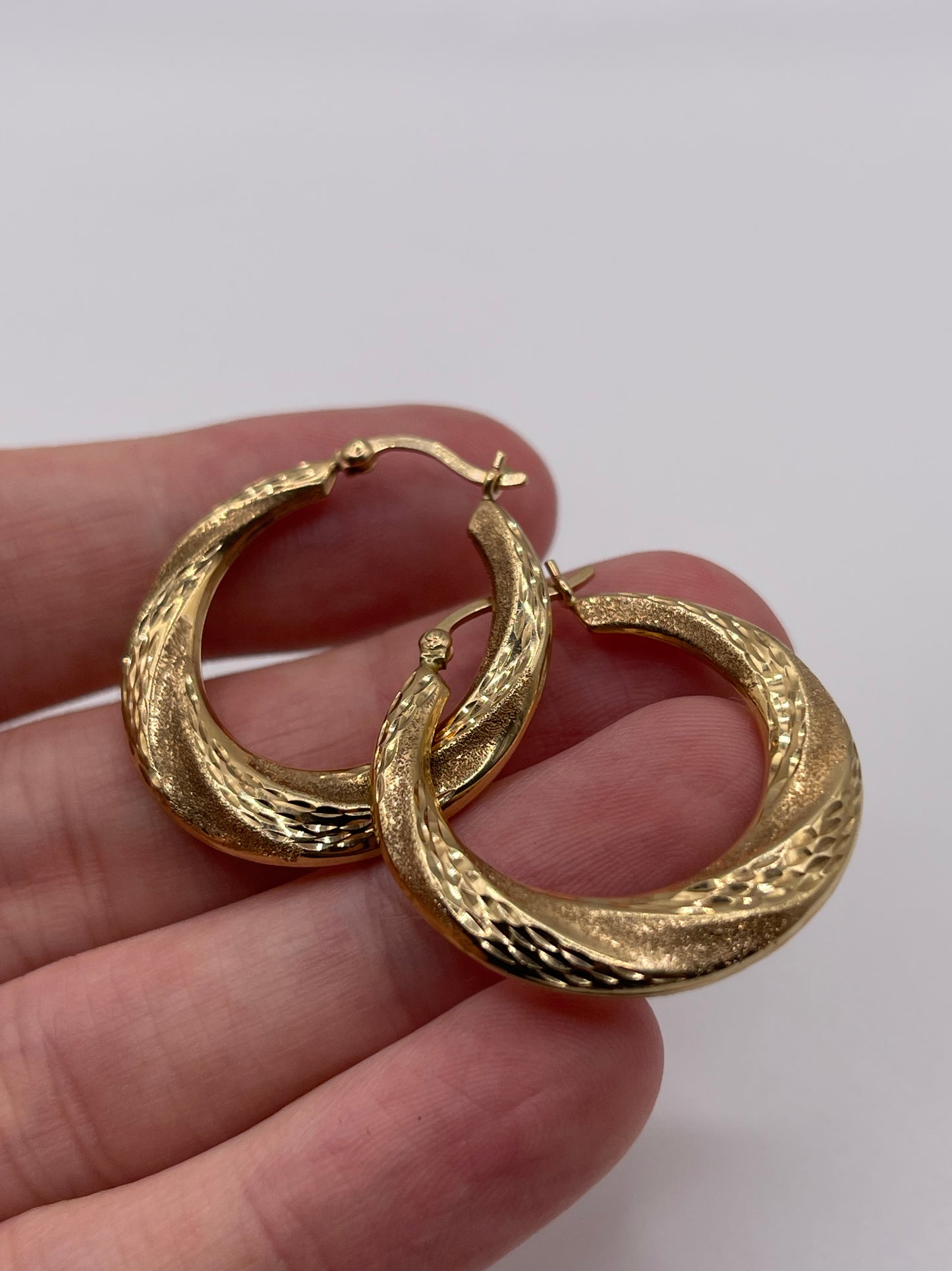 9ct gold creole earrings