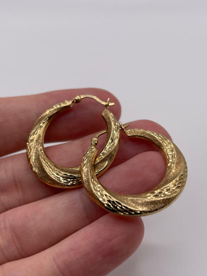9ct gold creole earrings