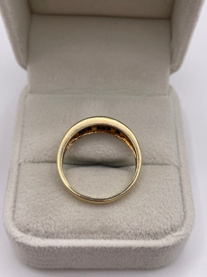 9ct gold sapphire and diamond ring