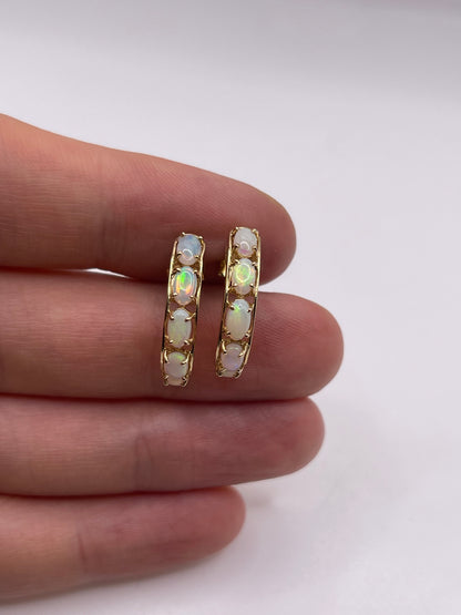 14ct gold opal earrings