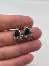 Load image into Gallery viewer, 9ct gold mystic topaz and diamond earrings
