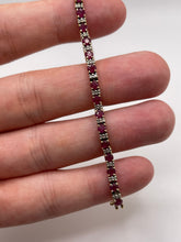 Load image into Gallery viewer, 14ct gold ruby and diamond bracelet
