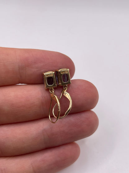 9ct gold iolite earrings