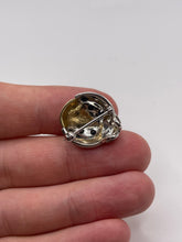 Load image into Gallery viewer, 14ct two tone gold sapphire and diamond ladybug brooch / pendant
