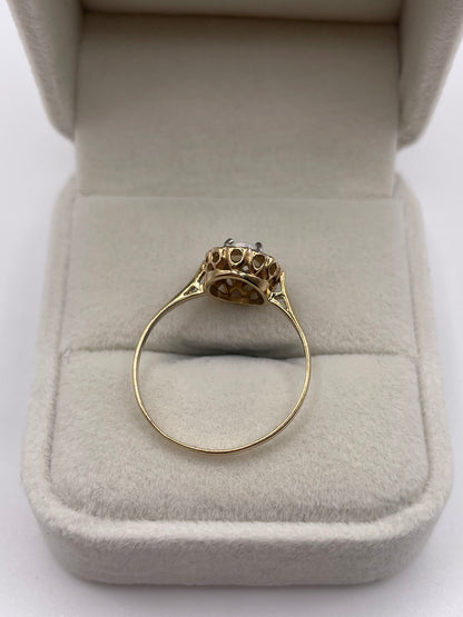 9ct gold opal and diamond ring