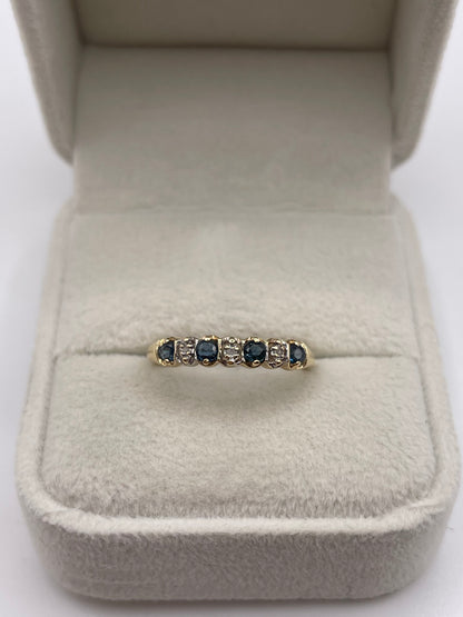 14ct gold sapphire and diamond ring