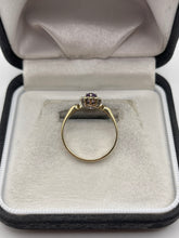 Load image into Gallery viewer, 9ct gold amethyst and diamond ring

