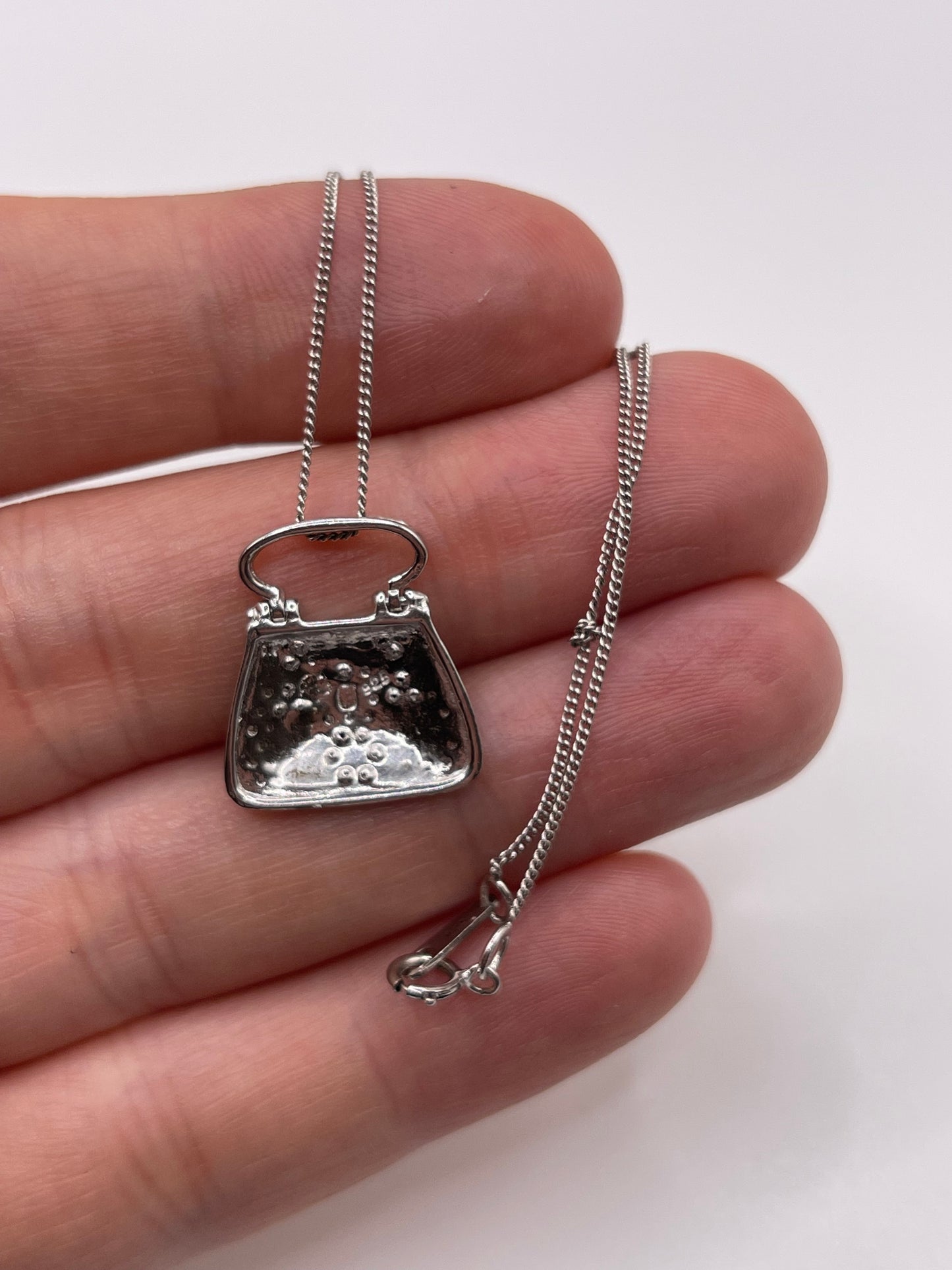 Silver diamond necklace