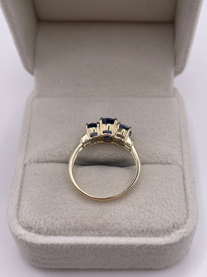 9ct gold kyanite and diamond ring