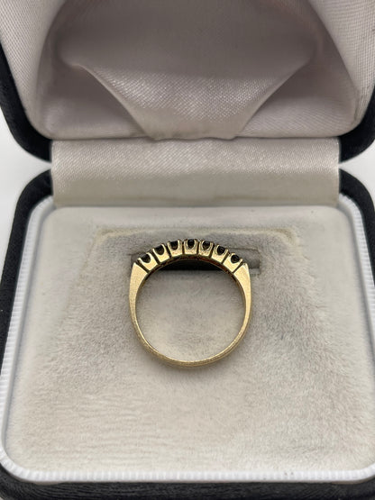 9ct gold black diamond ring